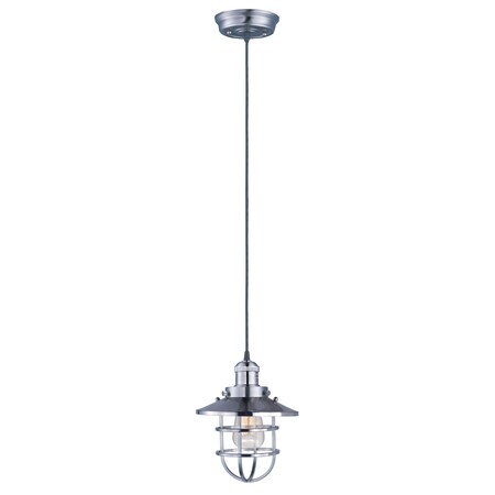 Maxim Lighting Mini Hi-Bay 1-Light 8" Wide Satin Nickel Pendant Light 25030SN